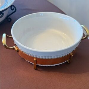 Copper and Gold Serving Stand